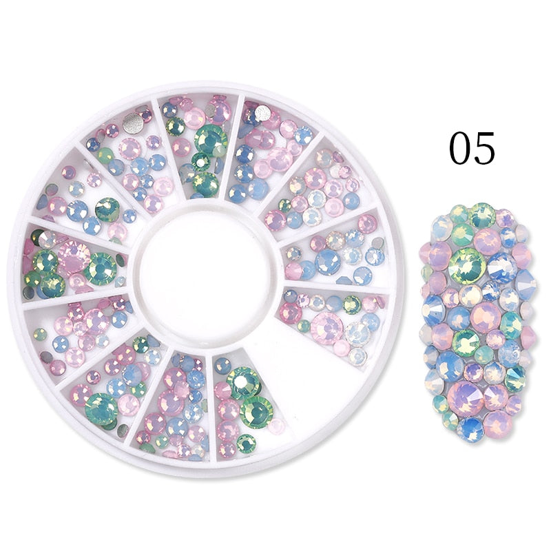 Mixed Nail Rhinestone Nail Art