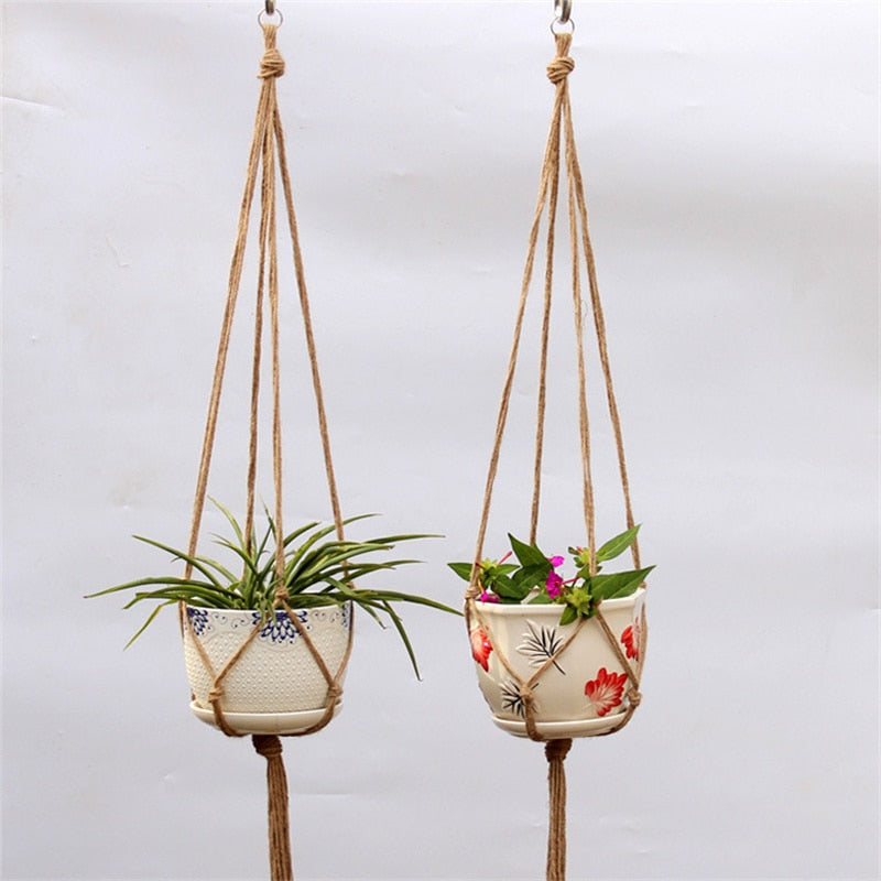 Hemp Rope Hanging Flower Pot