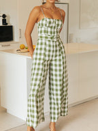 Green Plaid Jumpsuit