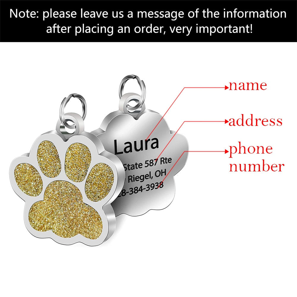 Anti-lost Custom Dog ID Tag Engraved Pet Collar