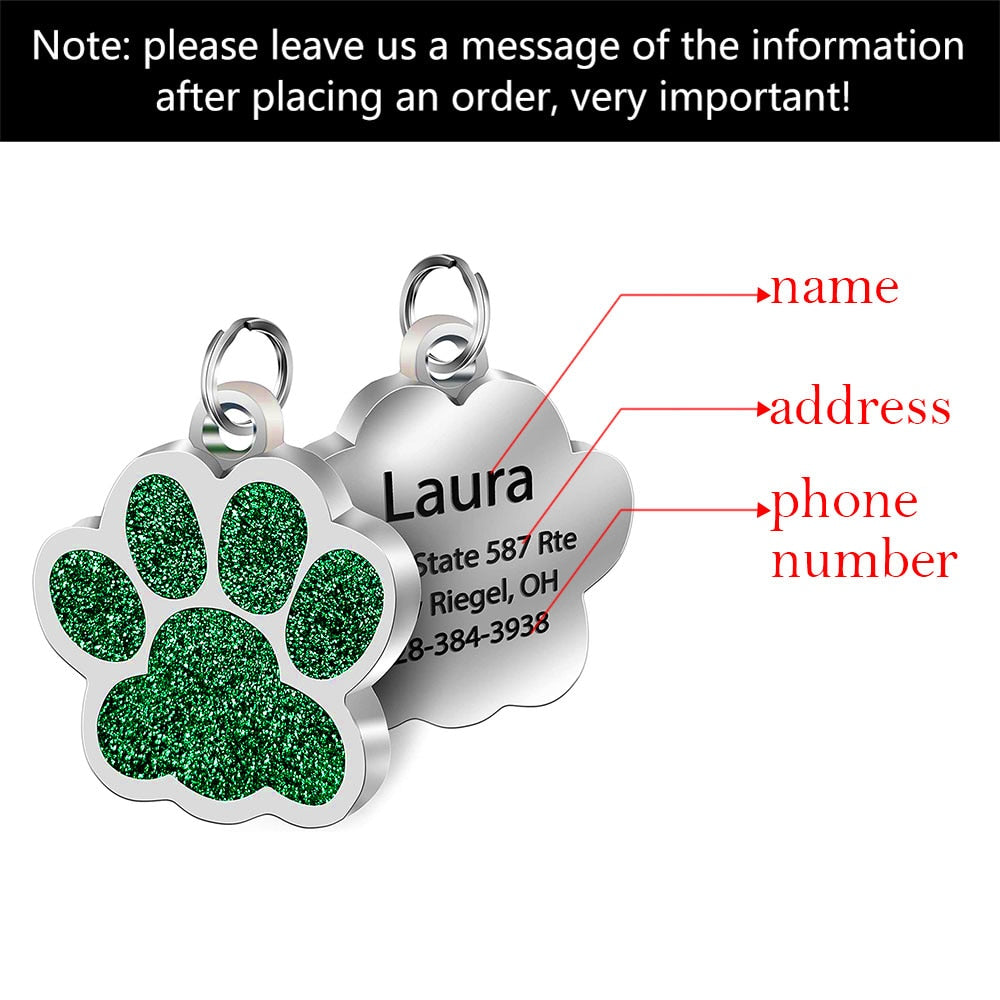 Anti-lost Custom Dog ID Tag Engraved Pet Collar
