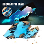 Diver and Humpback Whales Large Epoxy Resin Lamp