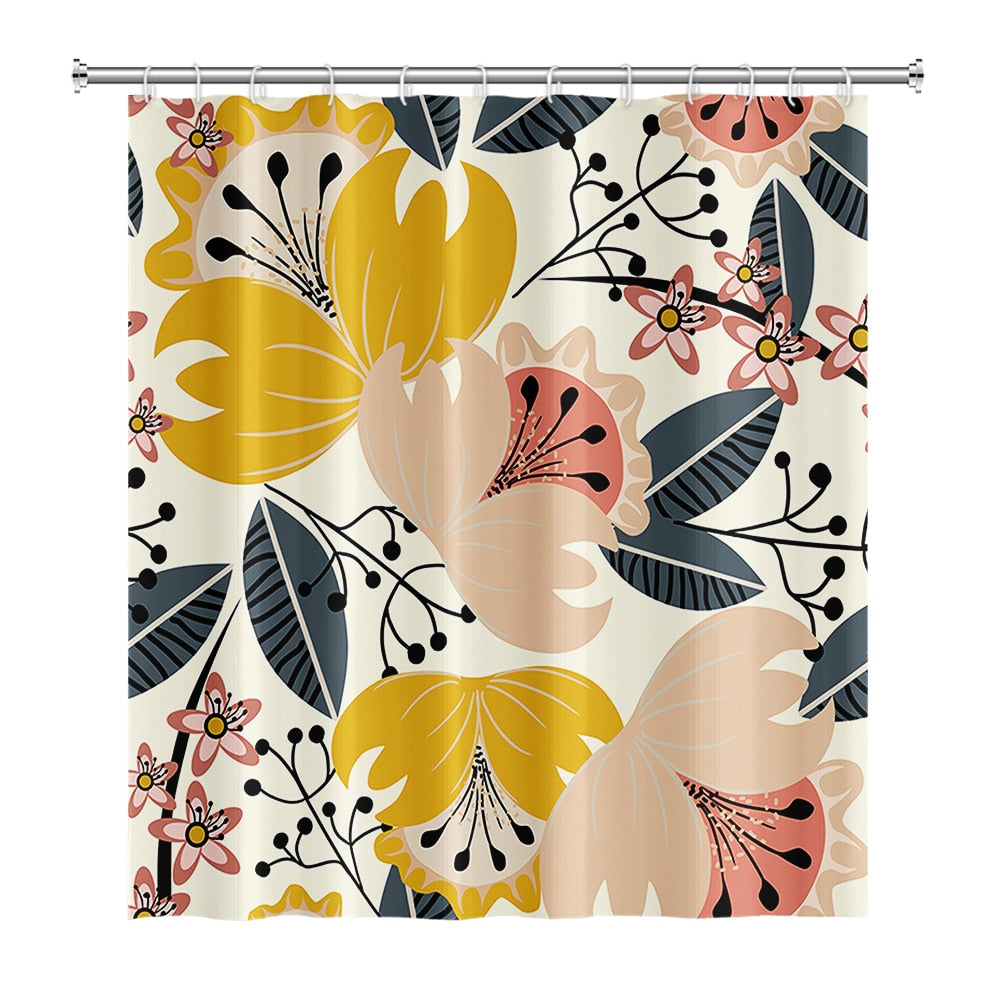 Flower Abstract Shower Curtain