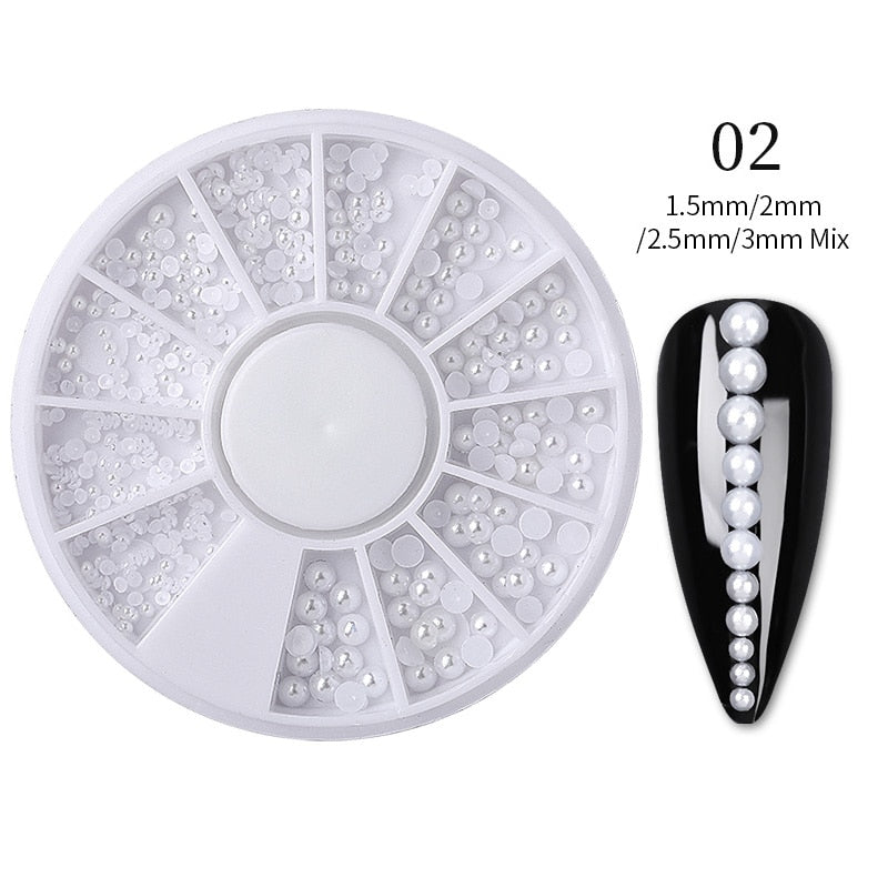 Mixed Nail Rhinestone Nail Art