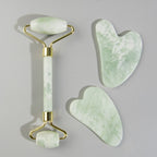 Natural Jade Face Roller Gua Sha Scraper Set