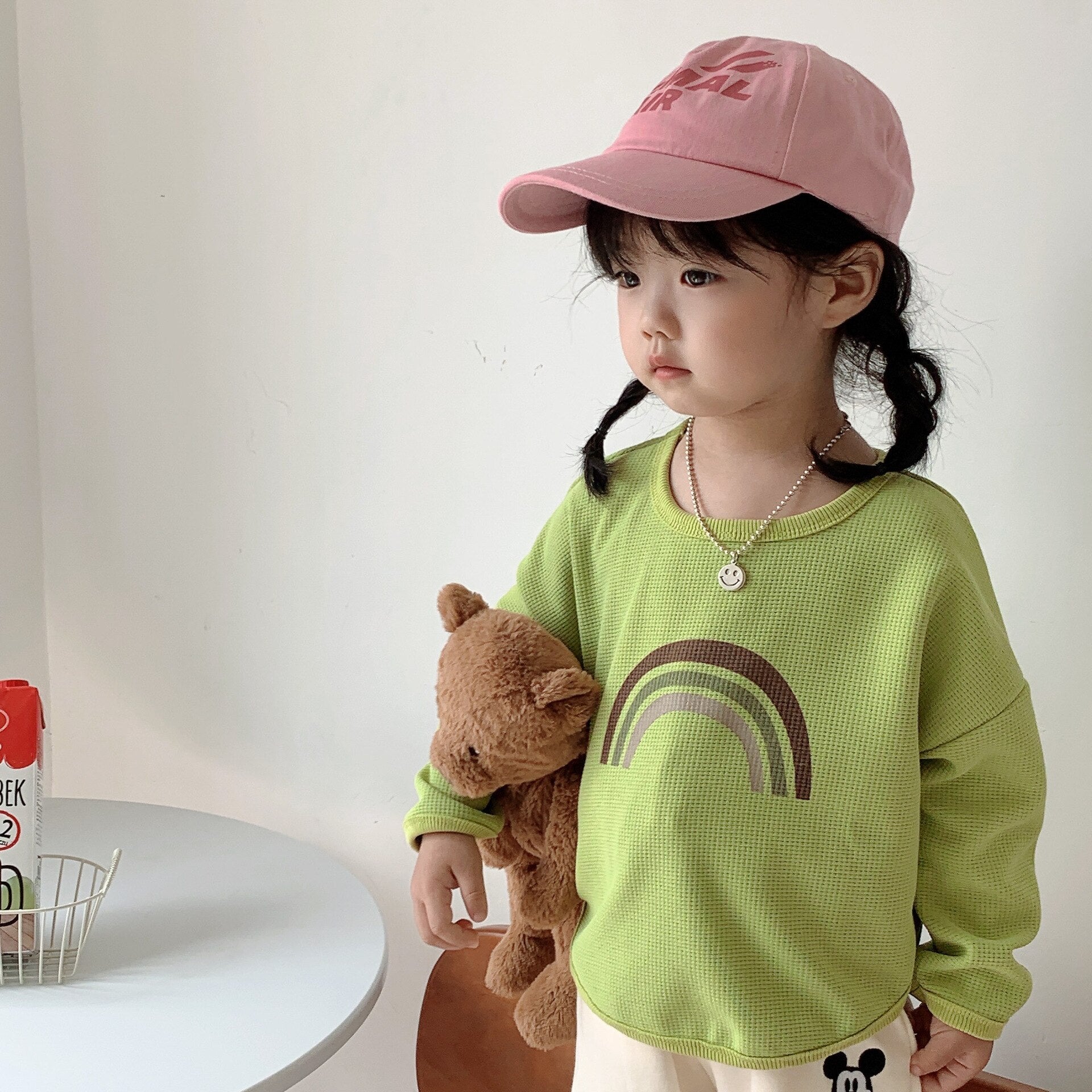 Cotton Rainbow Pullover Sweatshirt