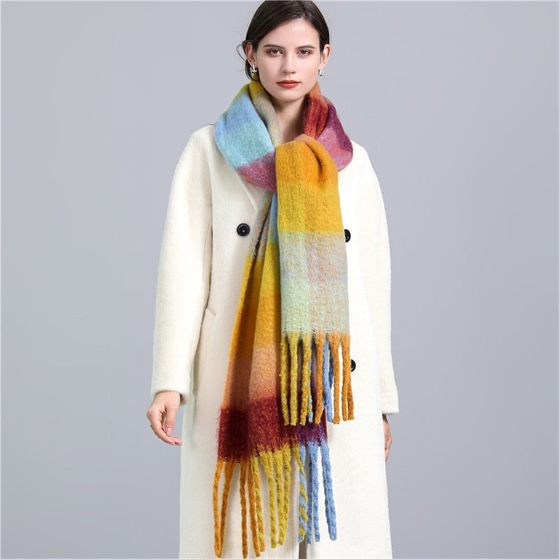 Oversize Plaid Scarf