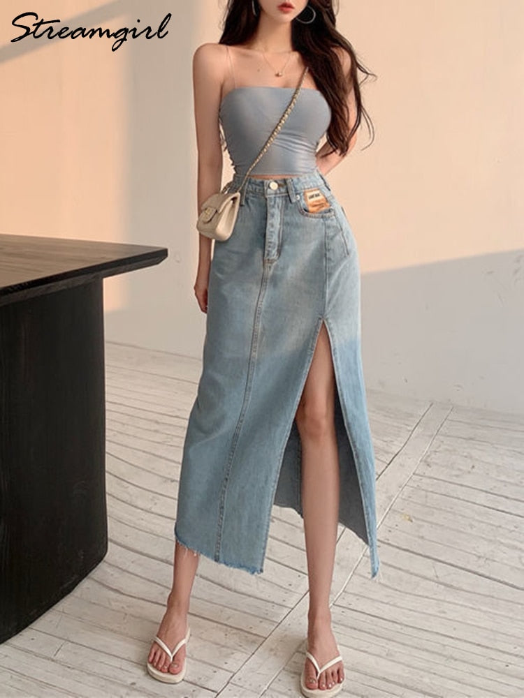 Maxi Jeans Skirt