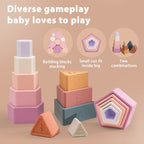 Children Silicone Puzzle Tower Montessori Educational