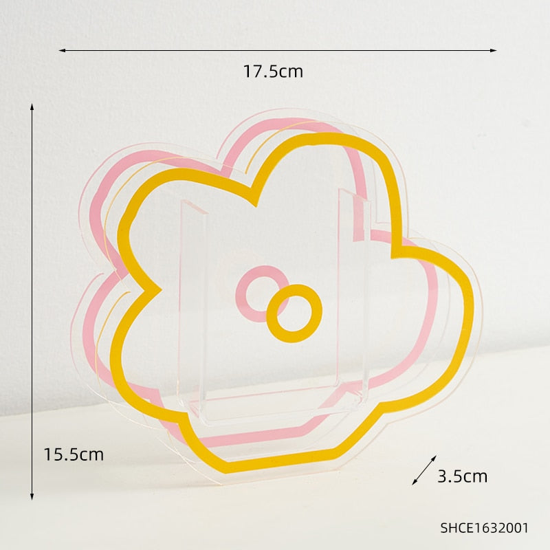 Acrylic Colorful Flower Shape Vase