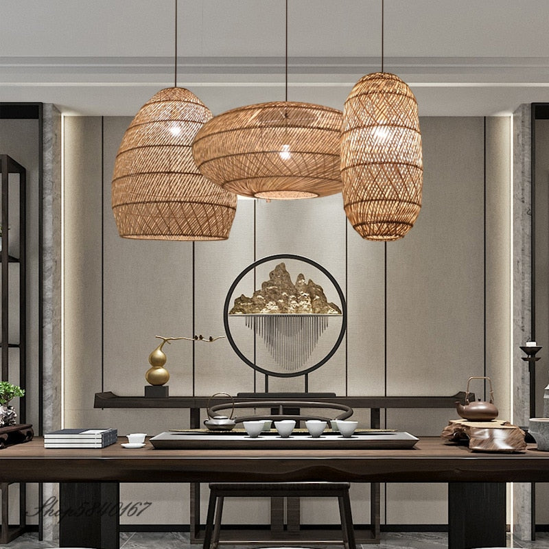 Handmade Rattan Hanging Lamp