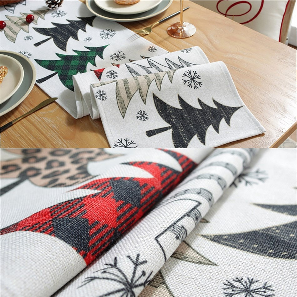 Christmas Tree Multicolor Pattern Runner