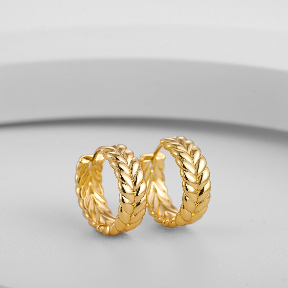 Punk Gold Chunky Hoop Earrings