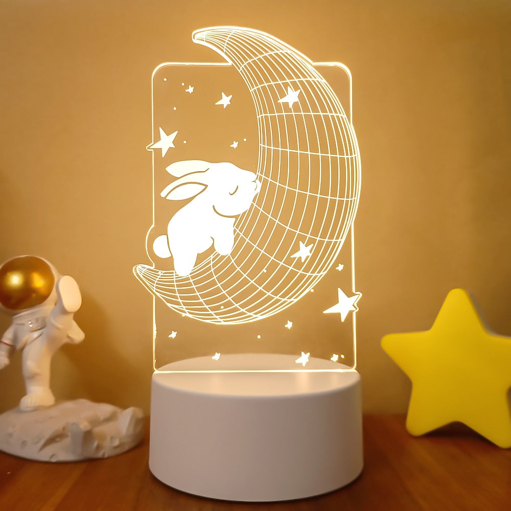 3D Acrylic USB Led Night Lamp