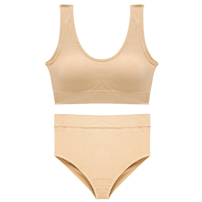 French Backless Push Up Underwear Set