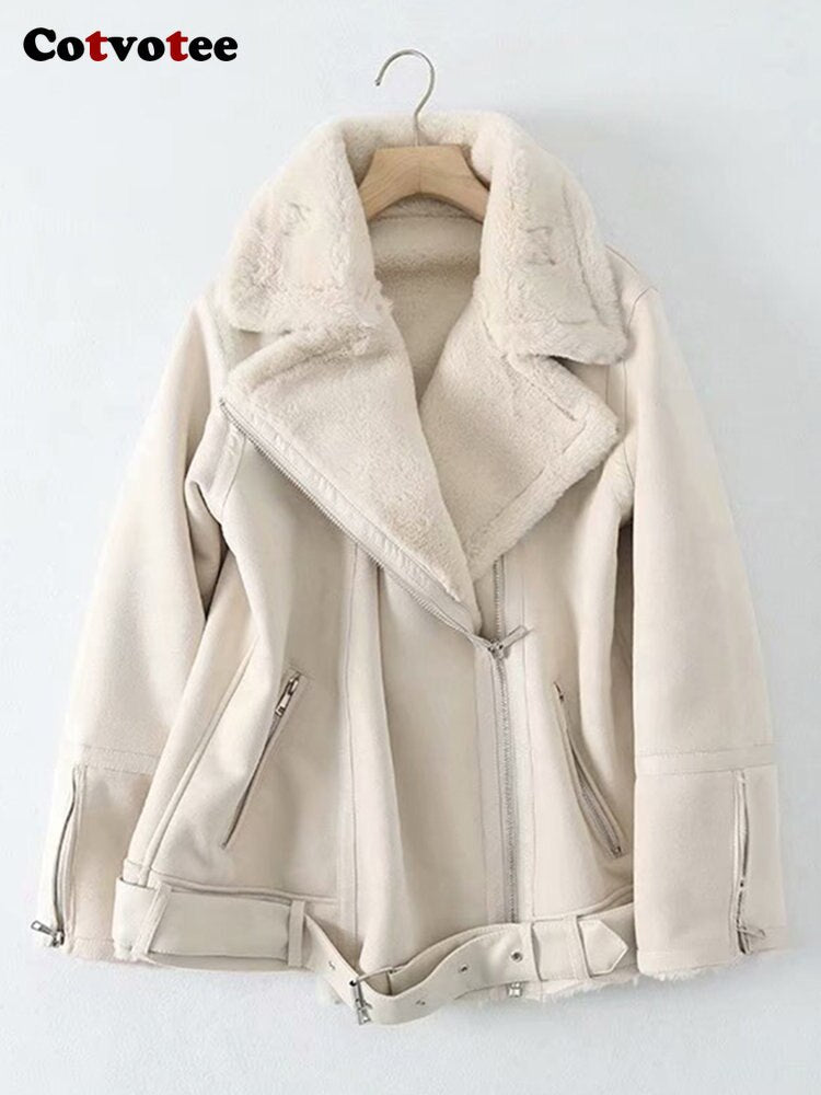 Faux Leather Zipper Jacket