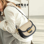 Leather Shoulder Crossbody Saddle Bag