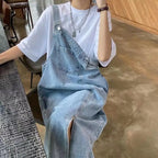 Denim Jumpsuits Wide Leg