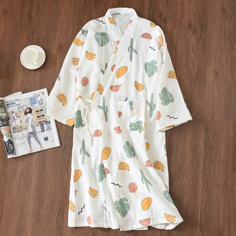 Japanese-style Kimono Pajamas