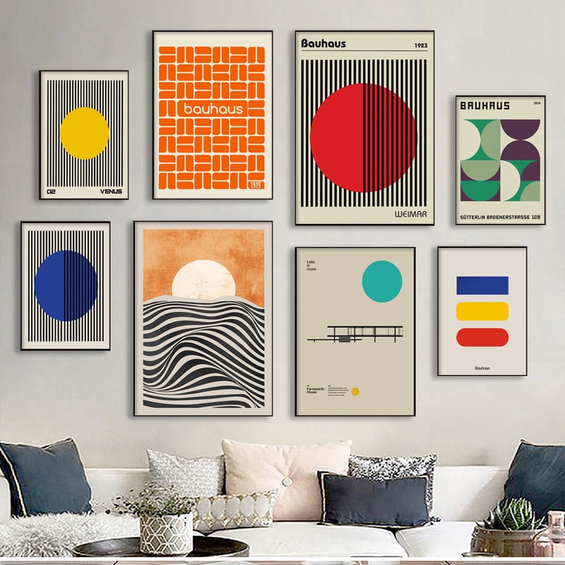 Abstract Bauhaus Wall Art
