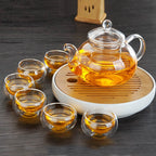 Heat-Resistant Transparent Double Layer Glass Tea Cup Set