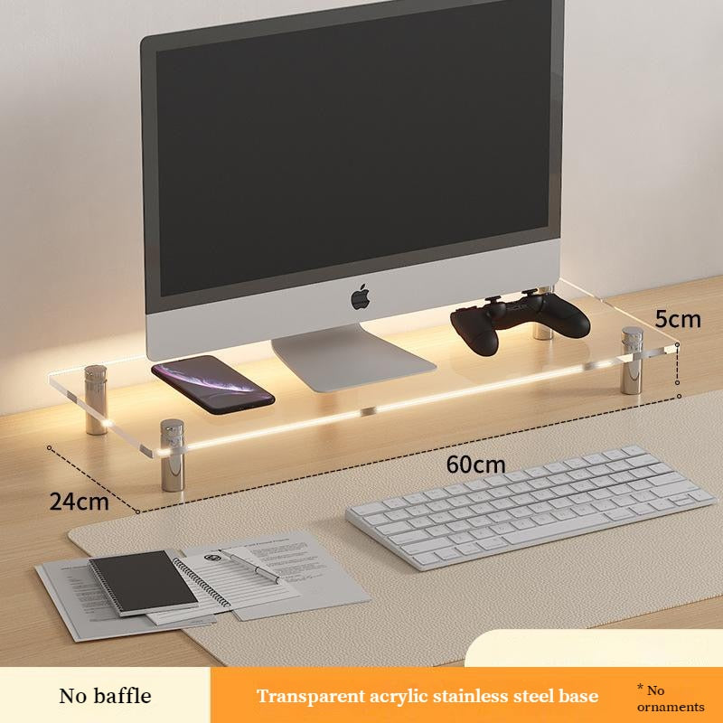 Acrylic Desktop Computer Monitor Stand Office