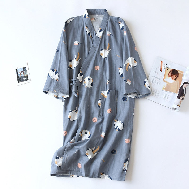 Japanese-style Kimono Pajamas