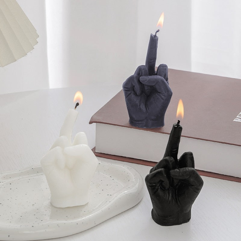 Middle Finger Wax Candle