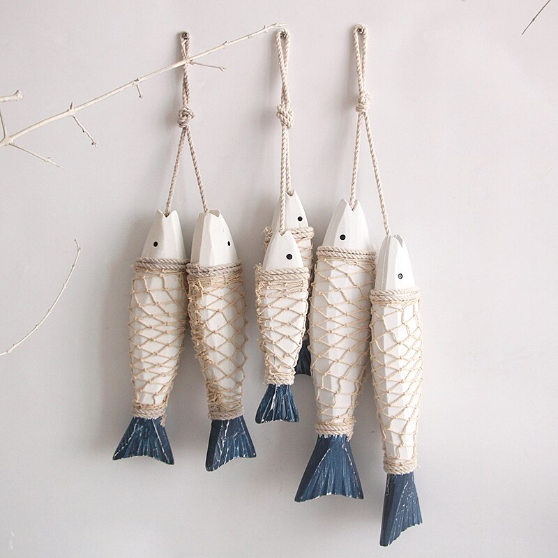 Handcraft Natural Wood Fish Home Decor