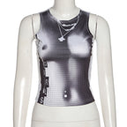 Black Thermal Tank Top Shirt