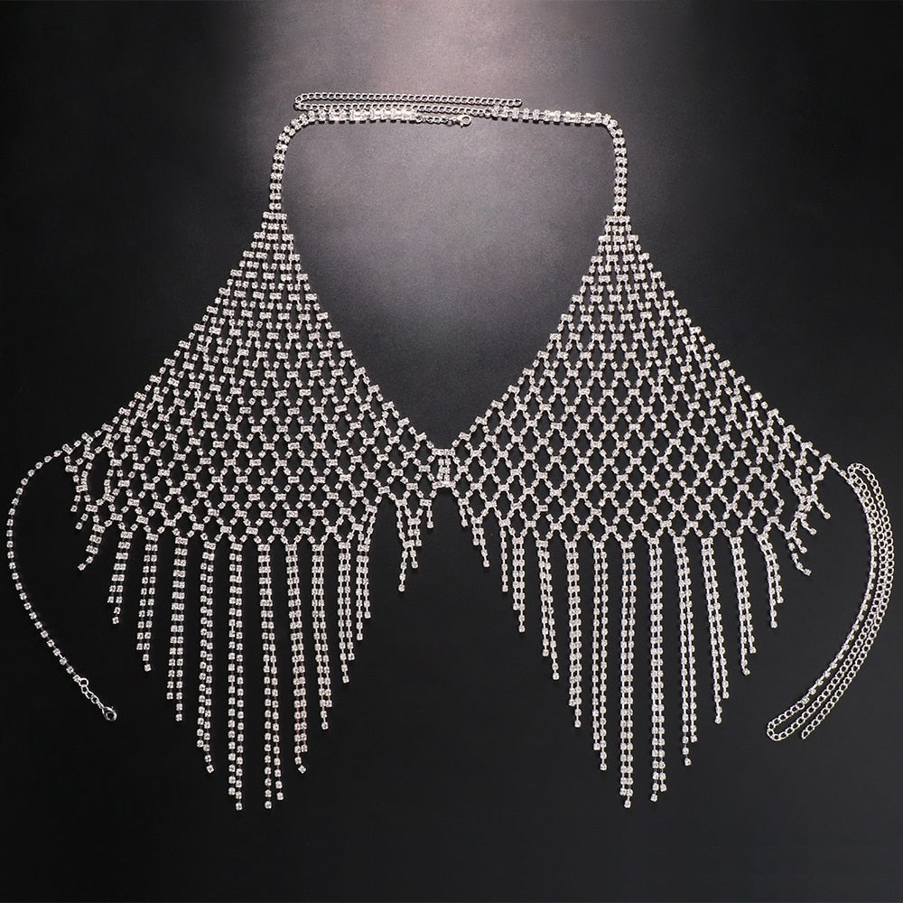 Rhinestone Bra Chain