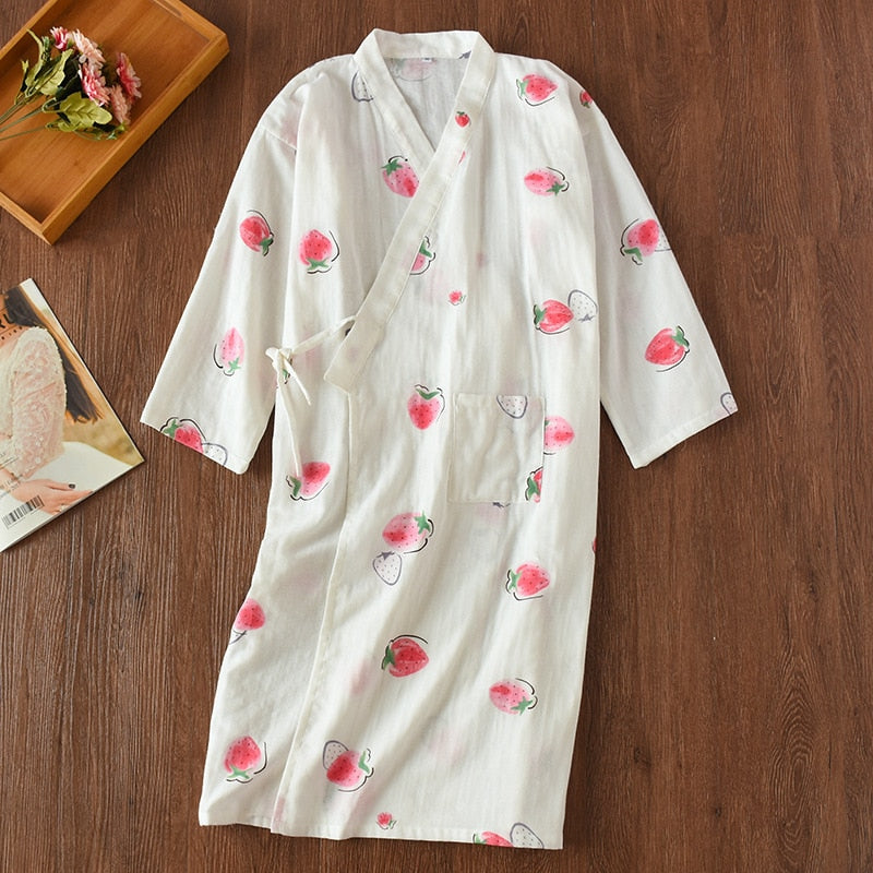 Japanese-style Kimono Pajamas