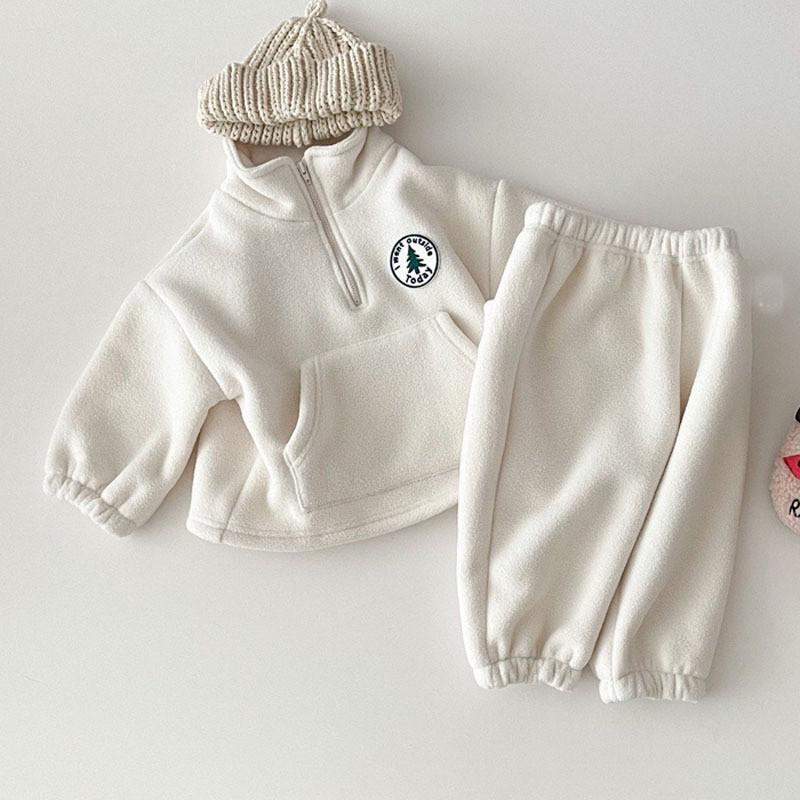 Warm Fleece 2pcs Kids Clothing Set