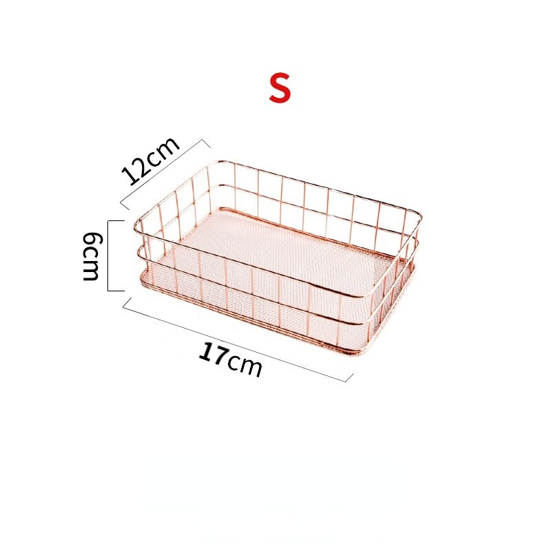 Nordic Gold Metal Iron Makeup Storage