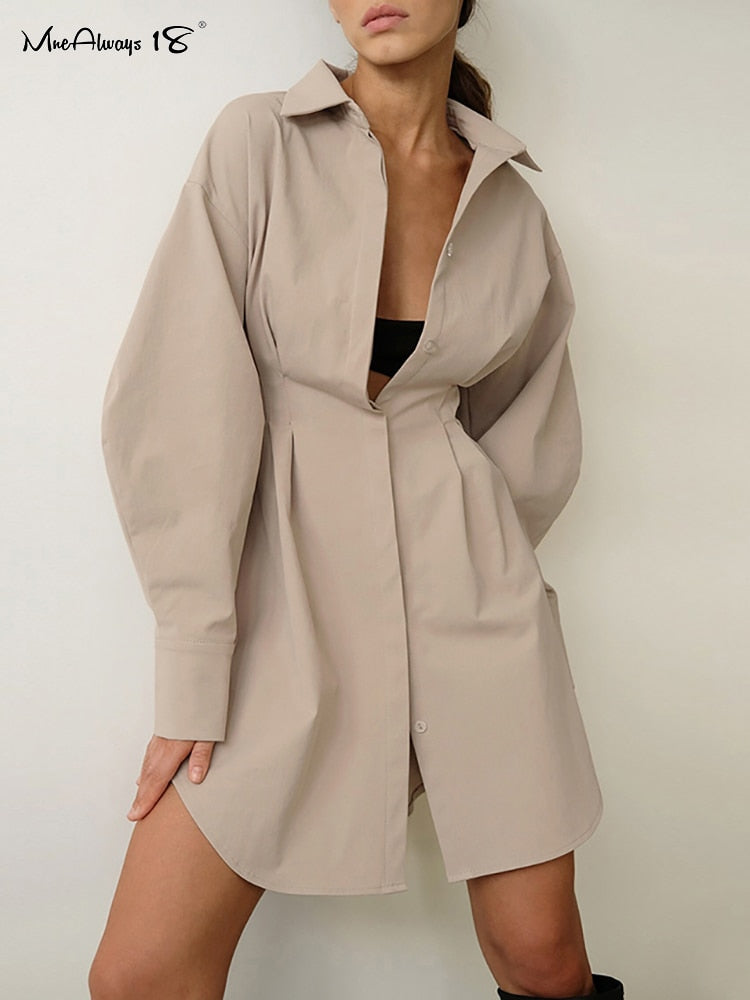 Oversize Shirt Dress Women