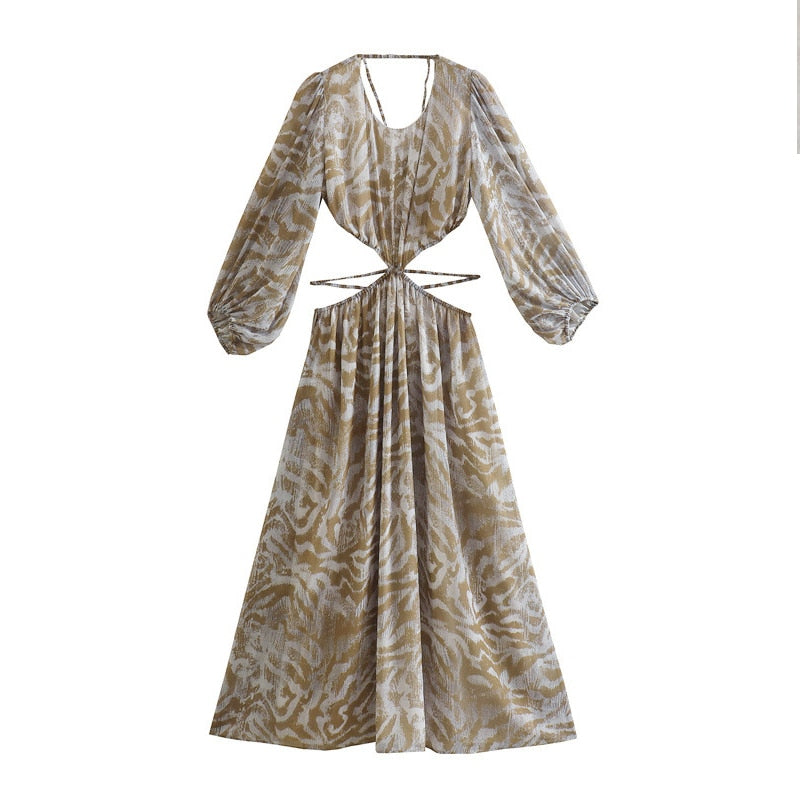 Backless Hollow Out Dress