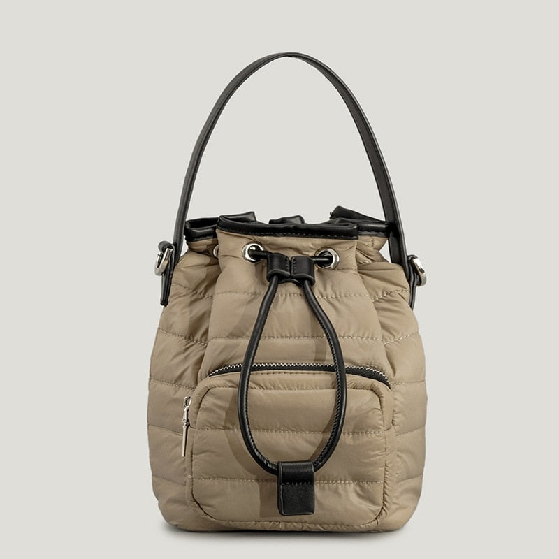 Nylon Padded Bucket Bag