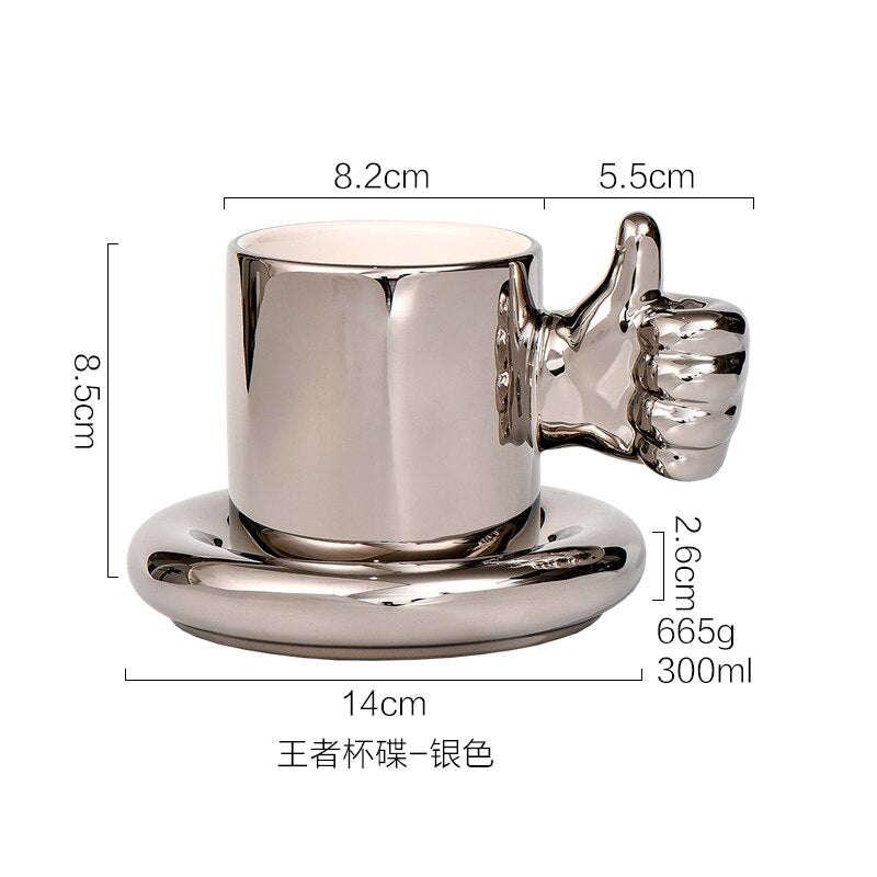 Silver Ceramic Mug