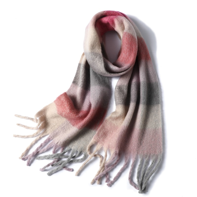 Oversize Plaid Scarf