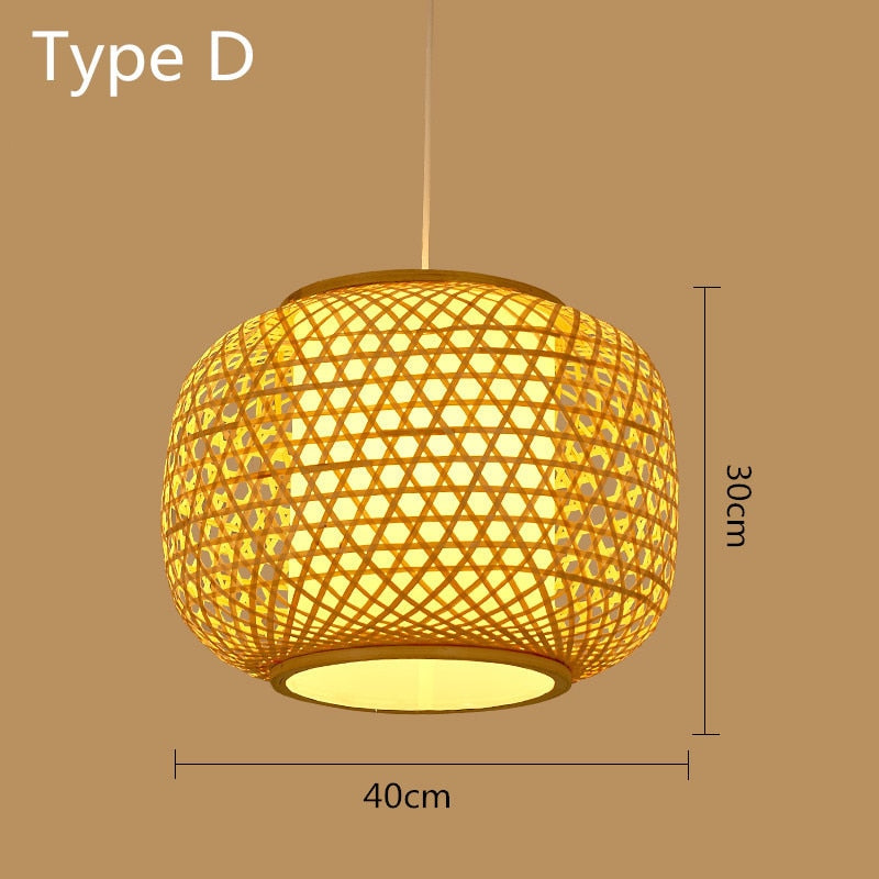 Woven Bamboo Pendant Lights