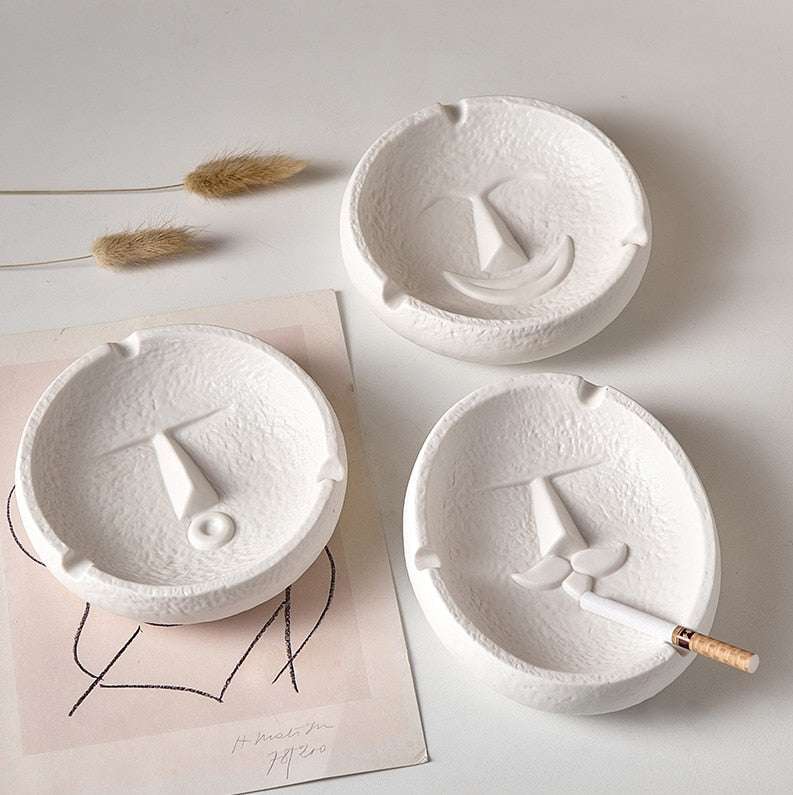 Ceramic Face Ashtray