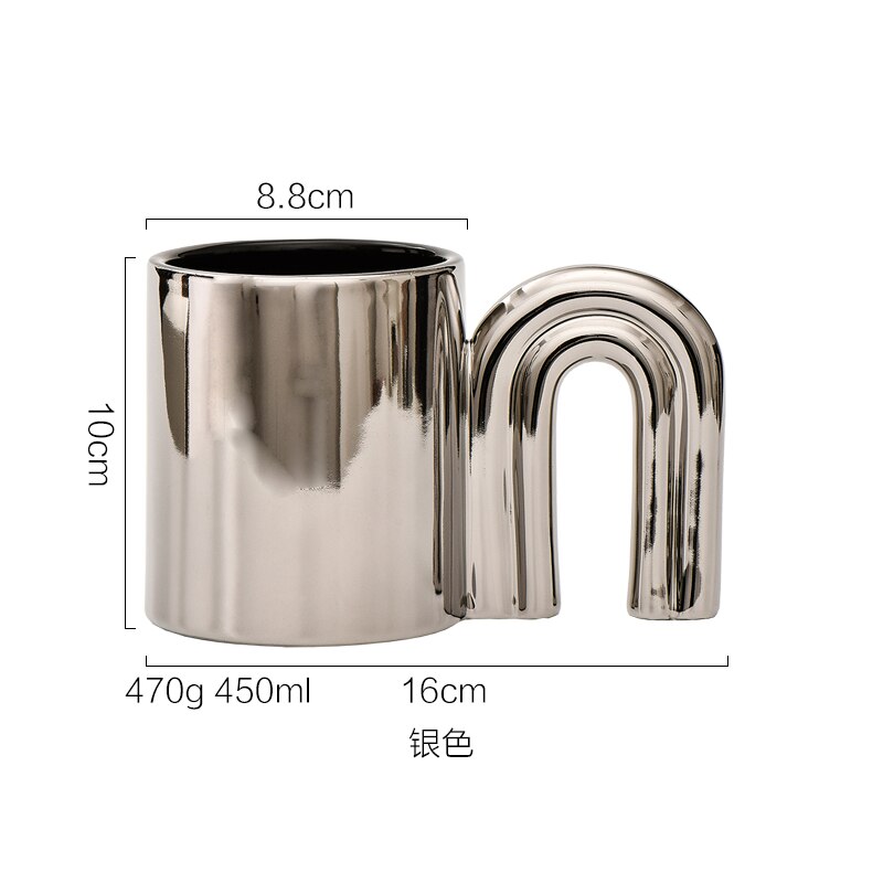 Silver Ceramic Mug