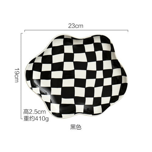 Checkerboard Ceramic Plate