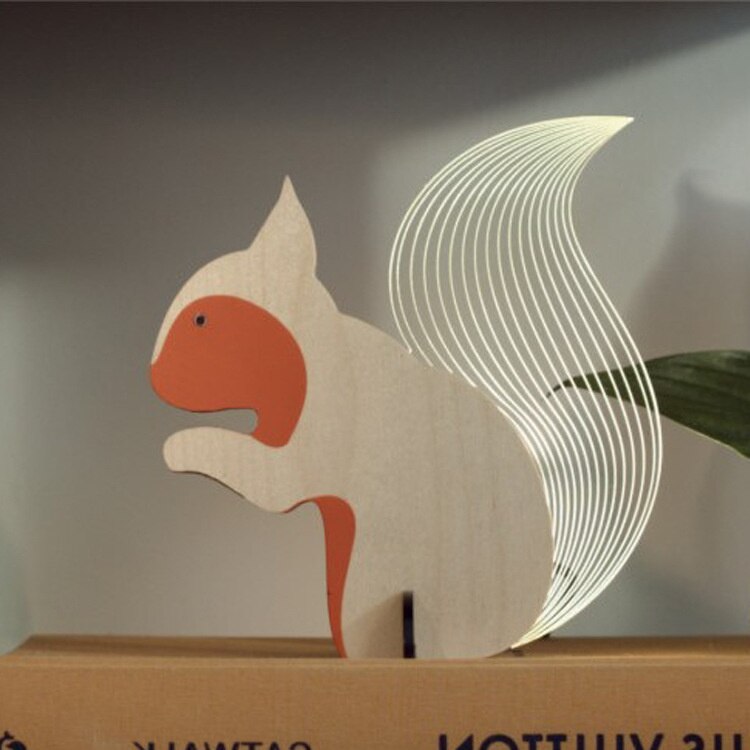 Animal Luminous Ornaments Wood Acrylic Table