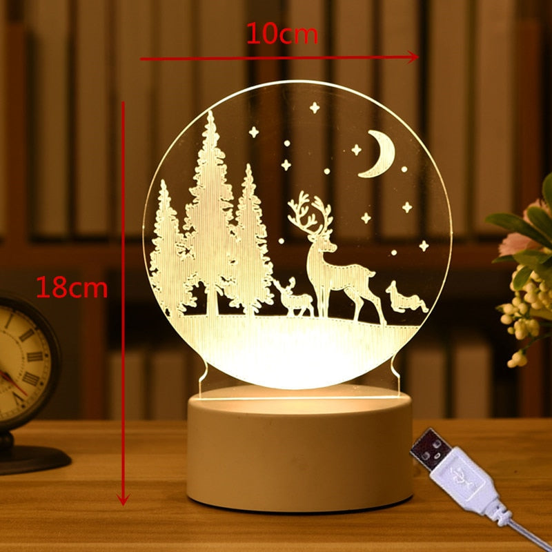 Christmas 3D Acrylic Night Light