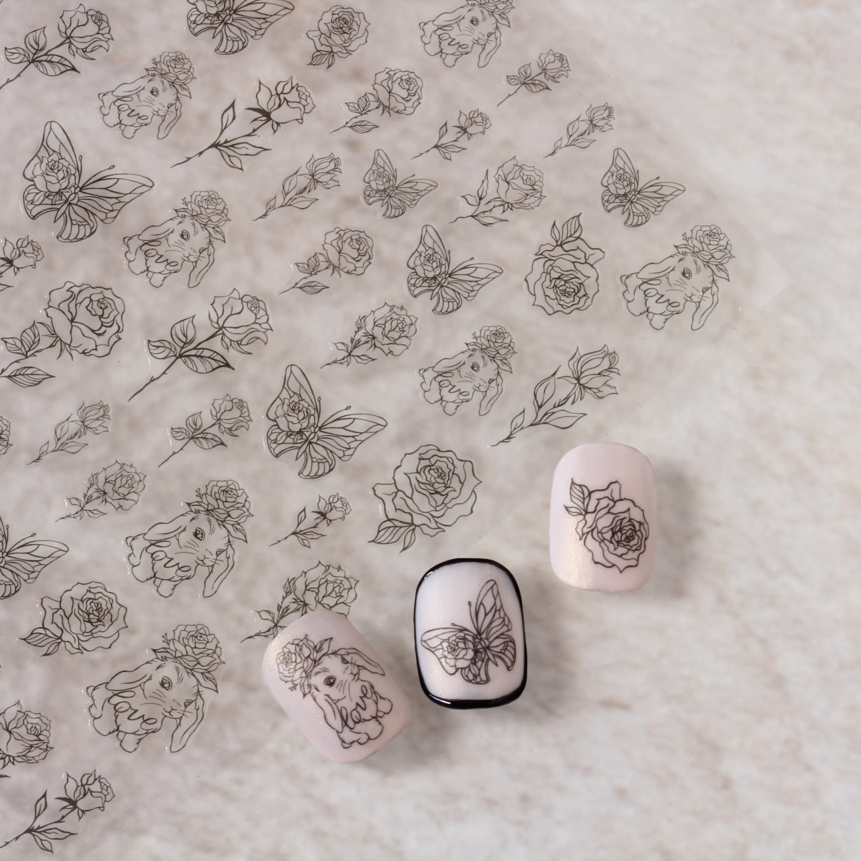 1 sheet Smile Nail Art 3D Stickers