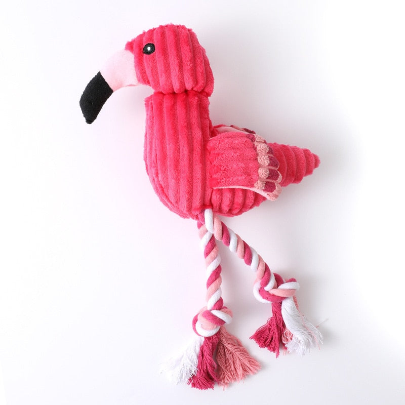 Pet Dog Squeaky Flamingo Toys