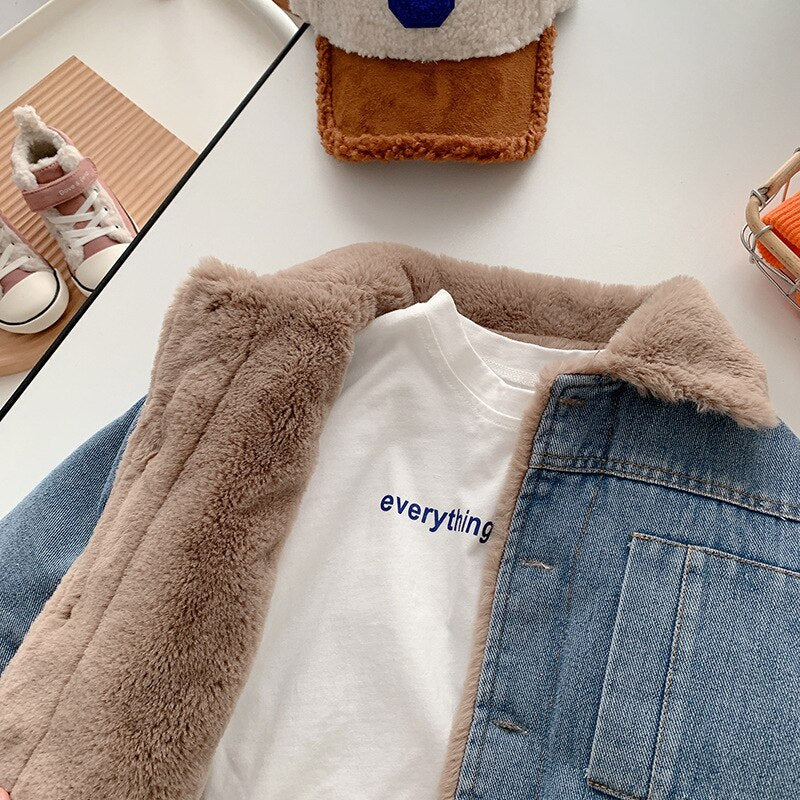 Jeans Fleece Coat