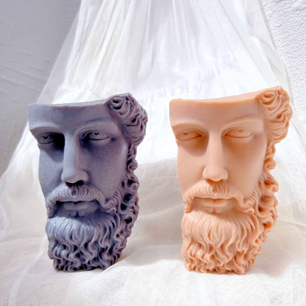 Greek Half Head Candle Mold