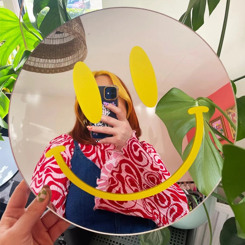 Happy Smile Mirror Acrylic Large Mirror